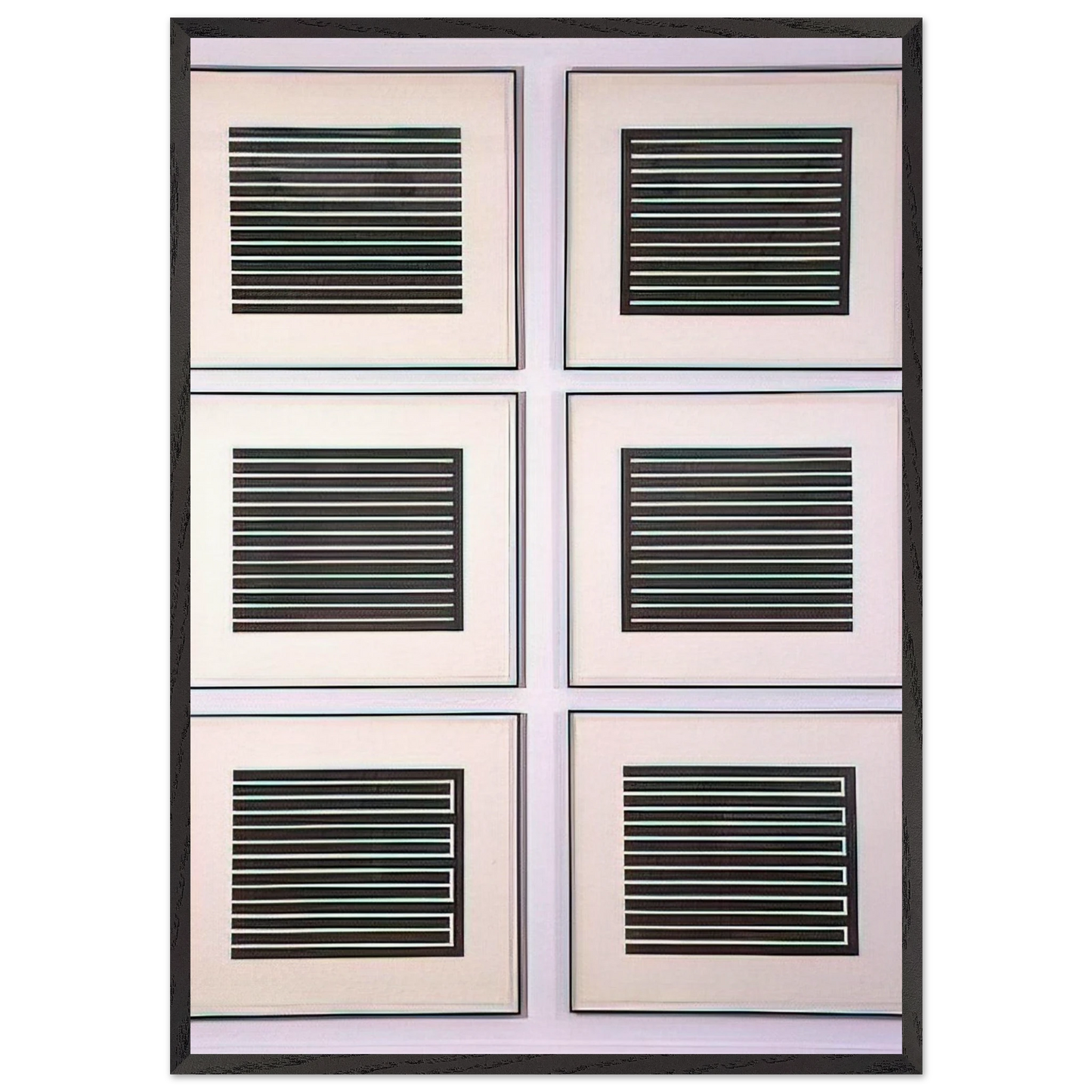 Six Aquatints - 1980 - Donald Judd 70x100 cm / 28x40 inches Framed Art Print – Black Wooden Frame