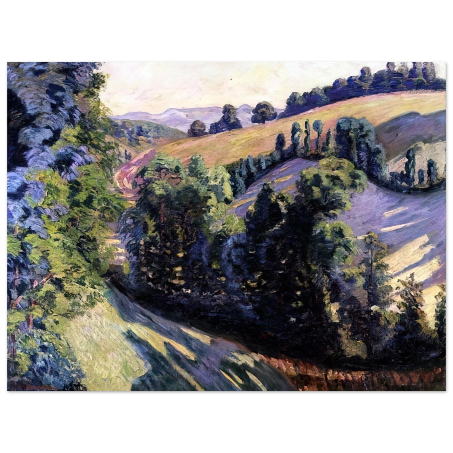 Armand Guillaumin - Landscape at Pontgibaud 75x100 cm / 30x40inches Fine Art Poster