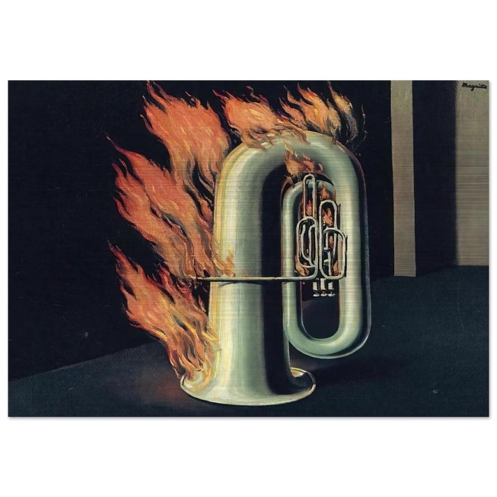 THE DISCOVERY OF FIRE 1935 - Rene Magritte Brushed Aluminum Print - 70x100 cm / 28x40 inches | Rene Magritte Aluminum Print | Rene Magritte Prints