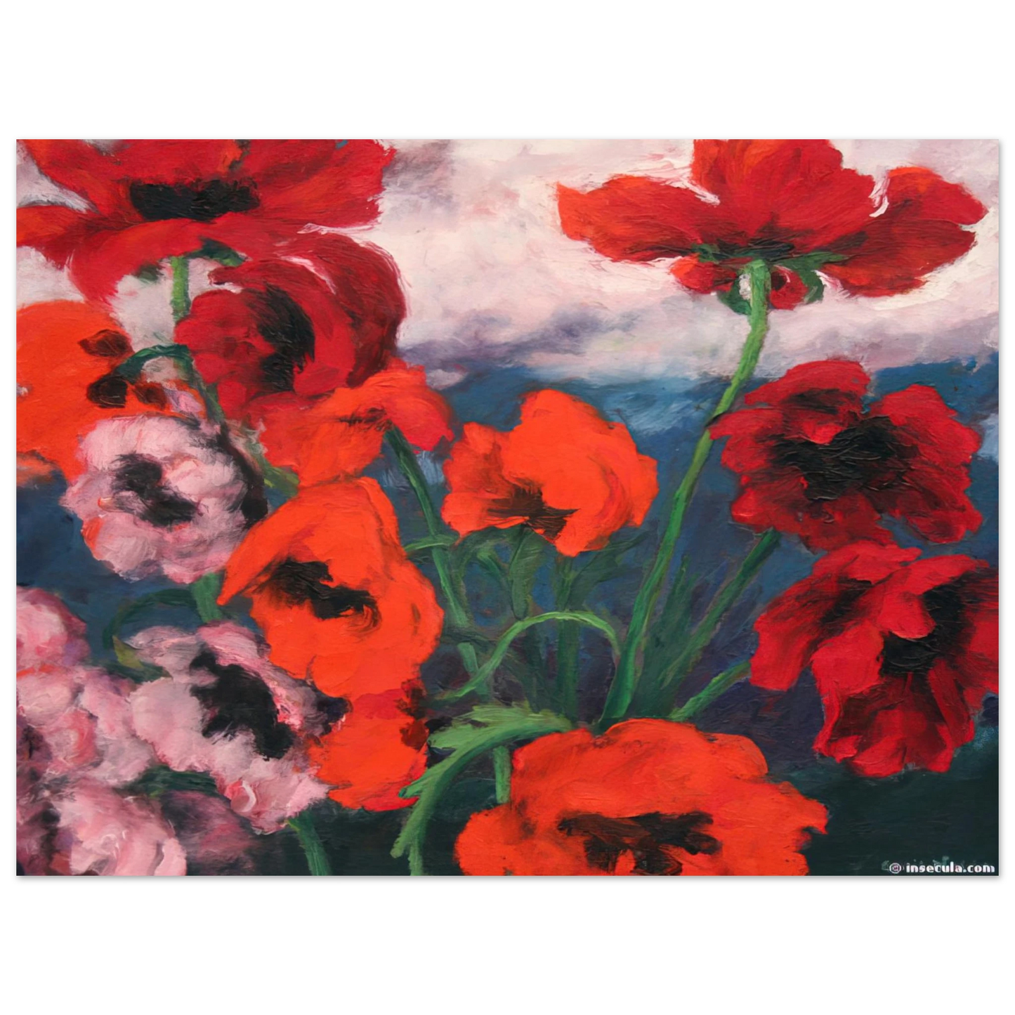 Emil Nolde - Large Poppies 75x100 cm / 30x40inches Fine Art Poster