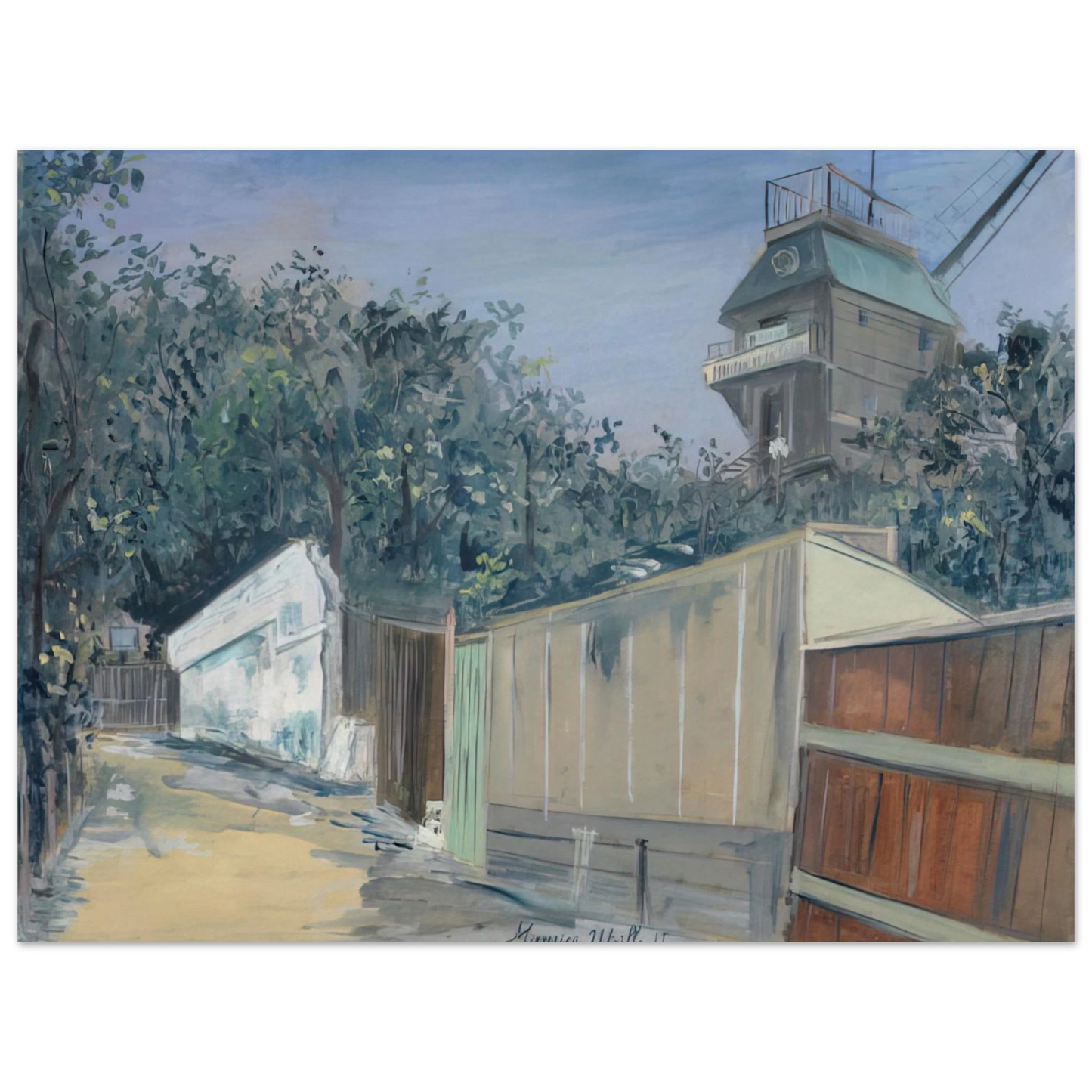 Maurice Utrillo - LE MOULIN DE LA GALETTE A MONTMARTRE 1915 75x100 cm / 30x40inches Fine Art Poster