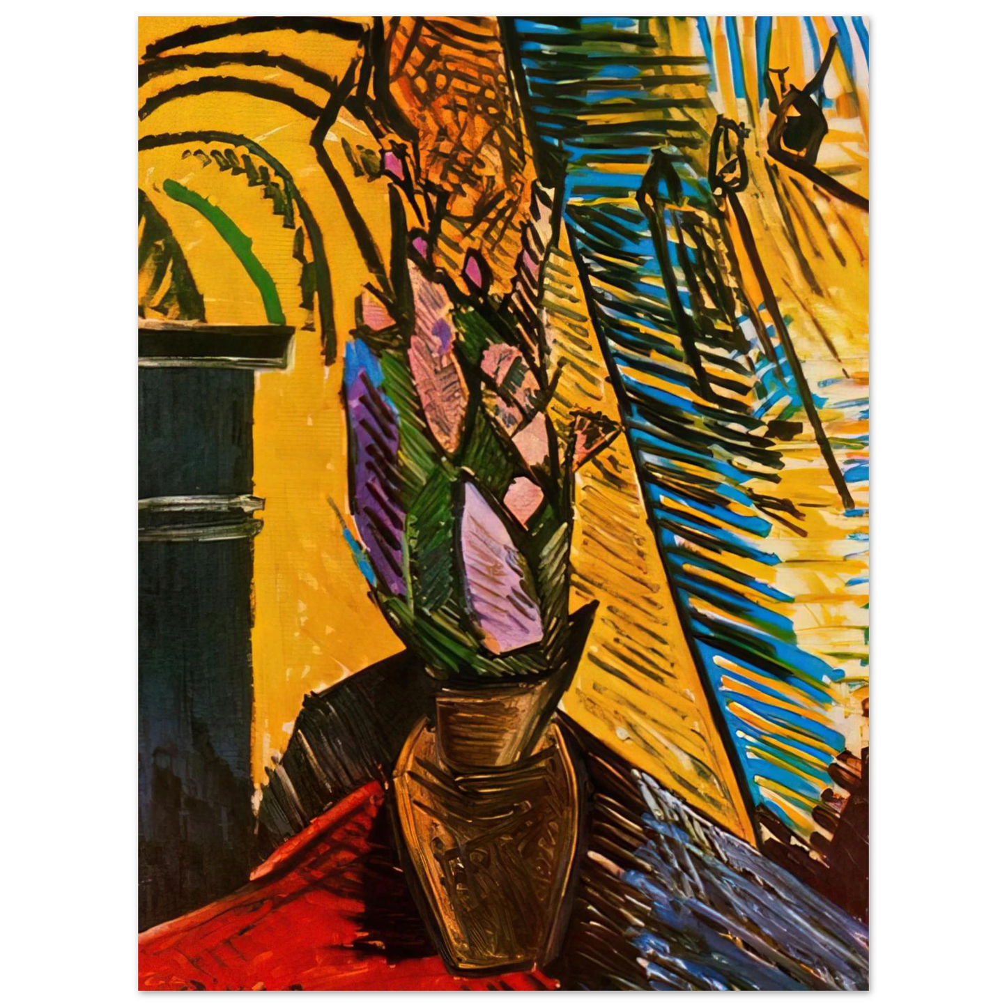 Pablo Picasso - Flowers on the table 75x100 cm / 30x40inches Fine Art Poster