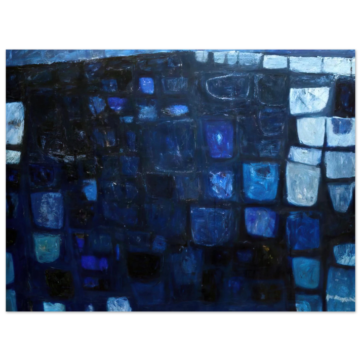 William Scott - Blue Abstract - 1959 75x100 cm / 30x40inches Fine Art Poster