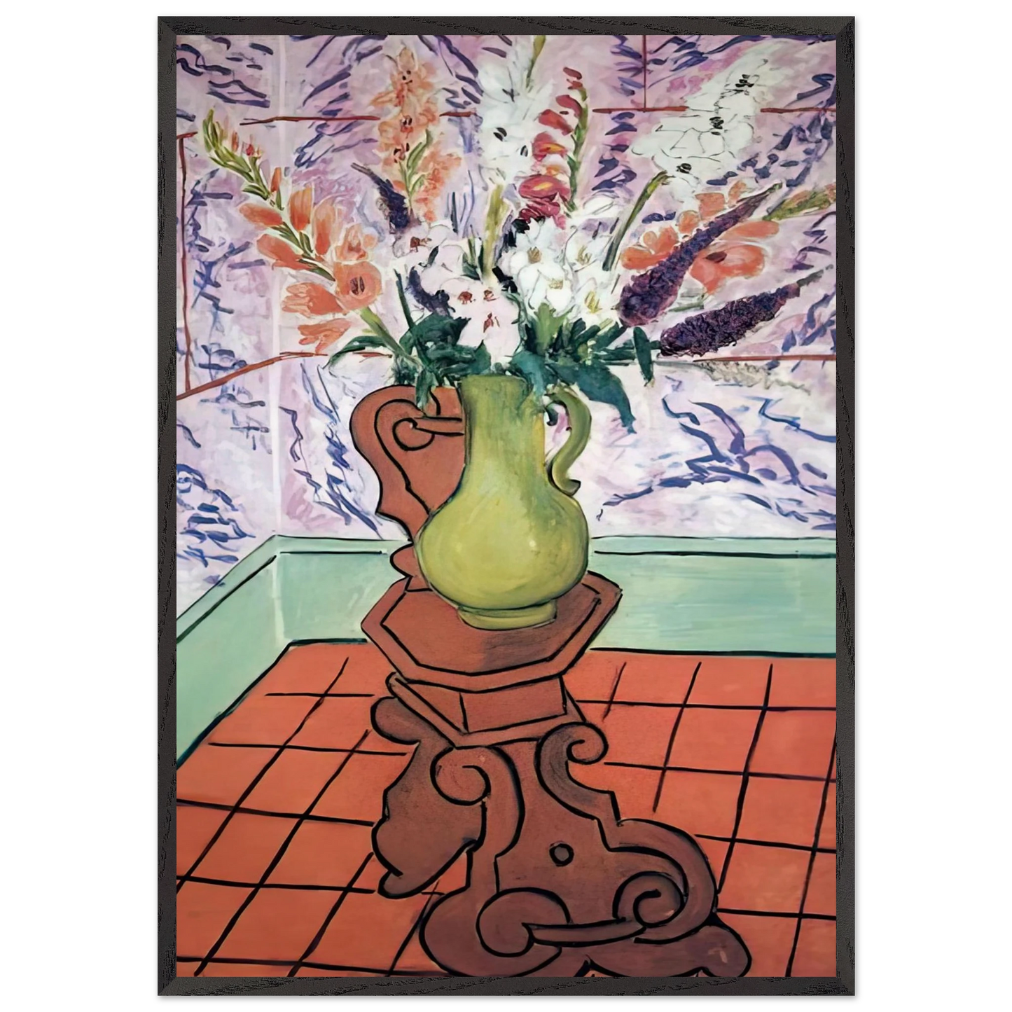 STILL LIFE 6 N1 - Henri Matisse 70x100 cm / 28x40 inches Framed Art Print – Black Wooden Frame