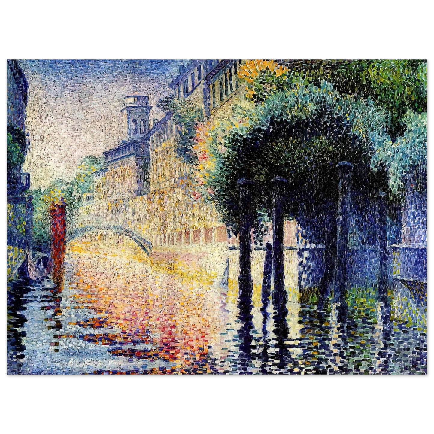 Henri-Edmond Cross - Rio San Trovaso, Venice 75x100 cm / 30x40inches Fine Art Poster