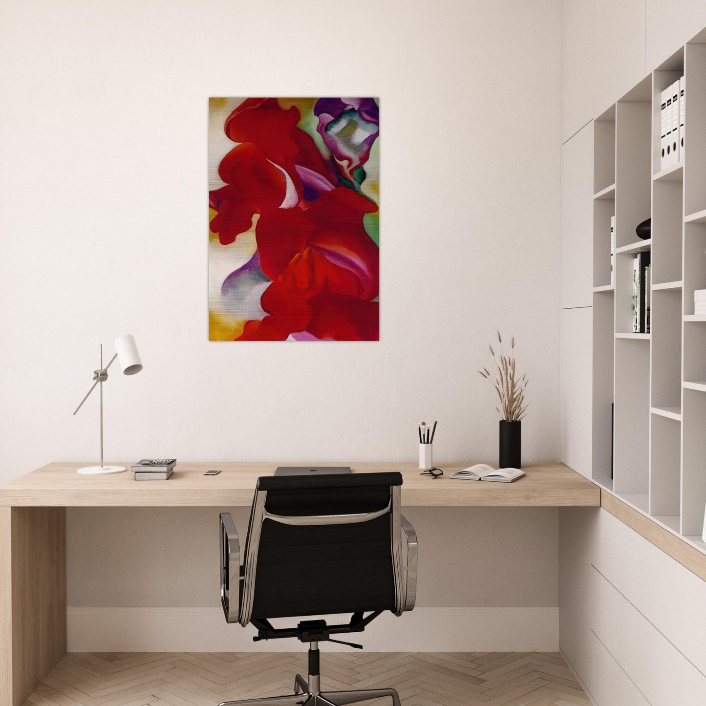 Red Snapdragons - Georgia O'Keeffe Brushed Aluminum Print - 70x100 cm / 28x40 inches | Georgia O'Keeffe Aluminum Print | Georgia O'Keeffe Prints