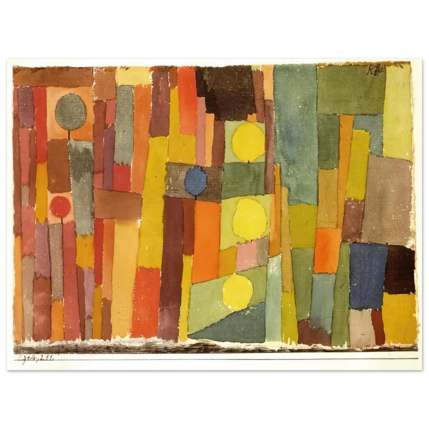 Paul Klee - IN THE STYLE OF KAIROUAN 1914 75x100 cm / 30x40inches Fine Art Poster