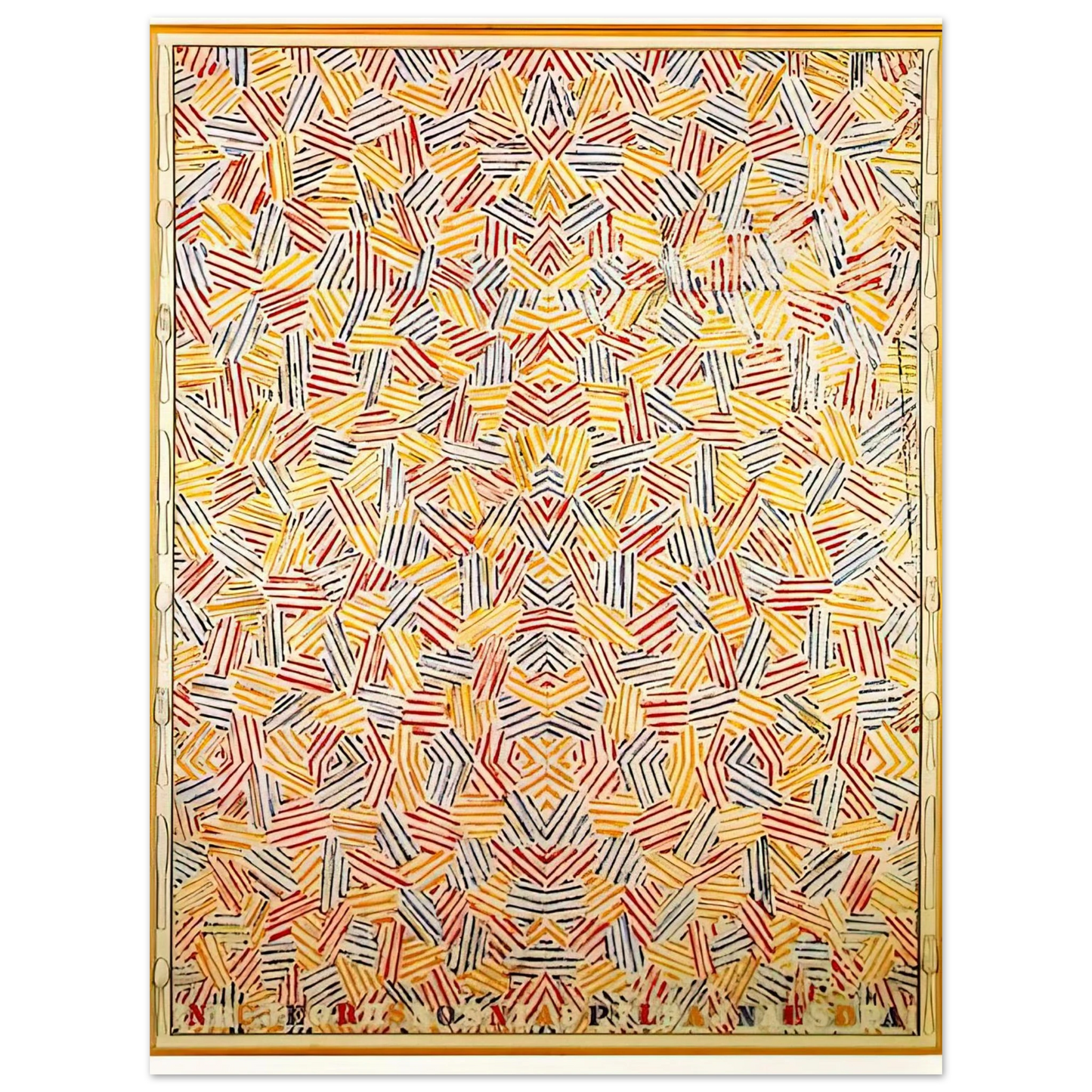 Jasper Johns - DANCERS ON A PLANE 75x100 cm / 30x40inches Fine Art Poster