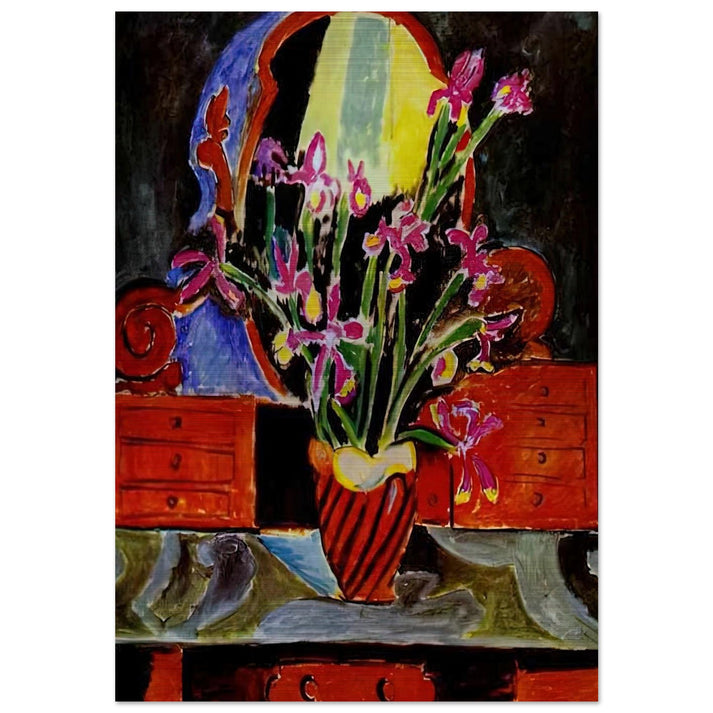VASE OF IRISES 1912 - Henri Matisse Brushed Aluminum Print - 70x100 cm / 28x40 inches | Henri Matisse Aluminum Print | Henri Matisse Prints