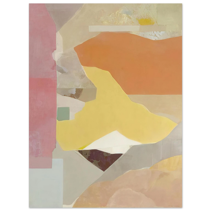Kenzo Okada - Red and Orange - 1968 75x100 cm / 30x40inches Fine Art Poster