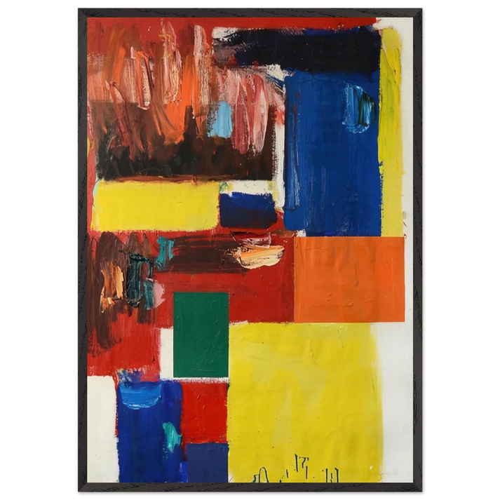 UNTITLED 1964 N2 - Taro Yamamoto 70x100 cm / 28x40 inches Framed Art Print – Black Wooden Frame