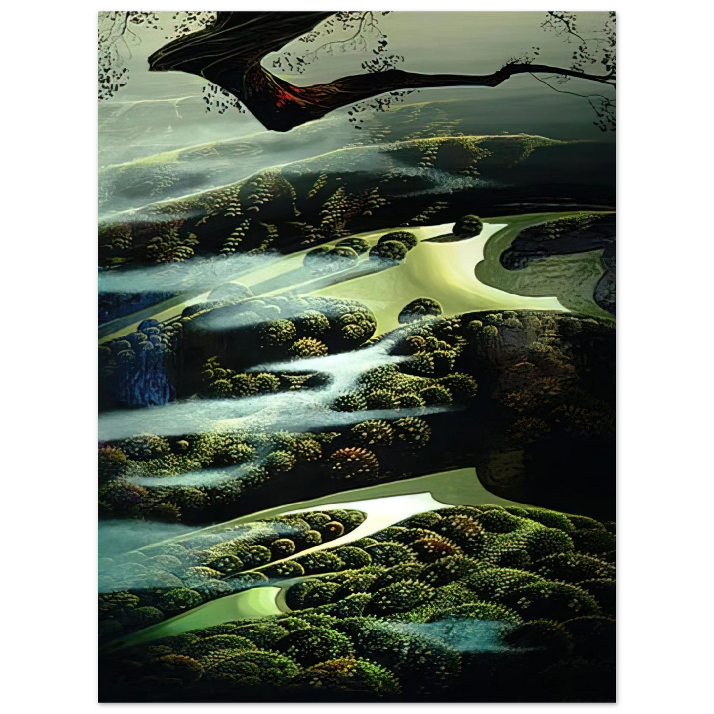 Eyvind Earle - Carmel Valley Memory 75x100 cm / 30x40inches Fine Art Poster