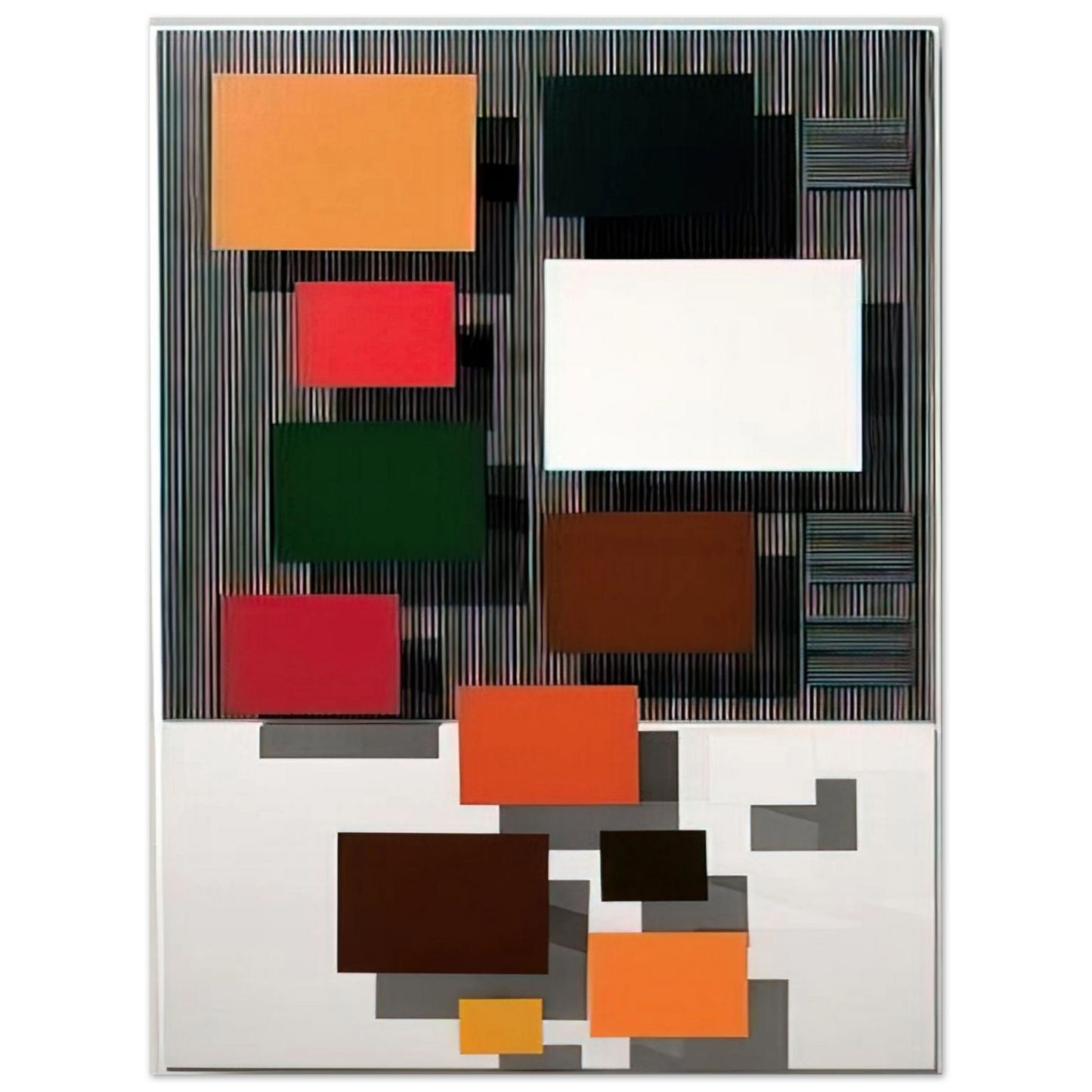 Jesus Rafael Soto - VIBRATION SUPERIEURE 1998 75x100 cm / 30x40inches Fine Art Poster