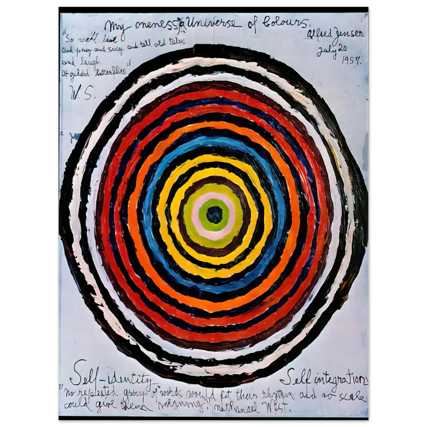 Alfred Jensen - My Oneness, A Universe of Colours - 1957 75x100 cm / 30x40inches Fine Art Poster