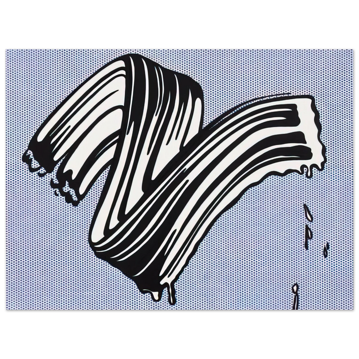 Roy Lichtenstein - WHITE BRUSHSTROKE I 1965 75x100 cm / 30x40inches Fine Art Poster