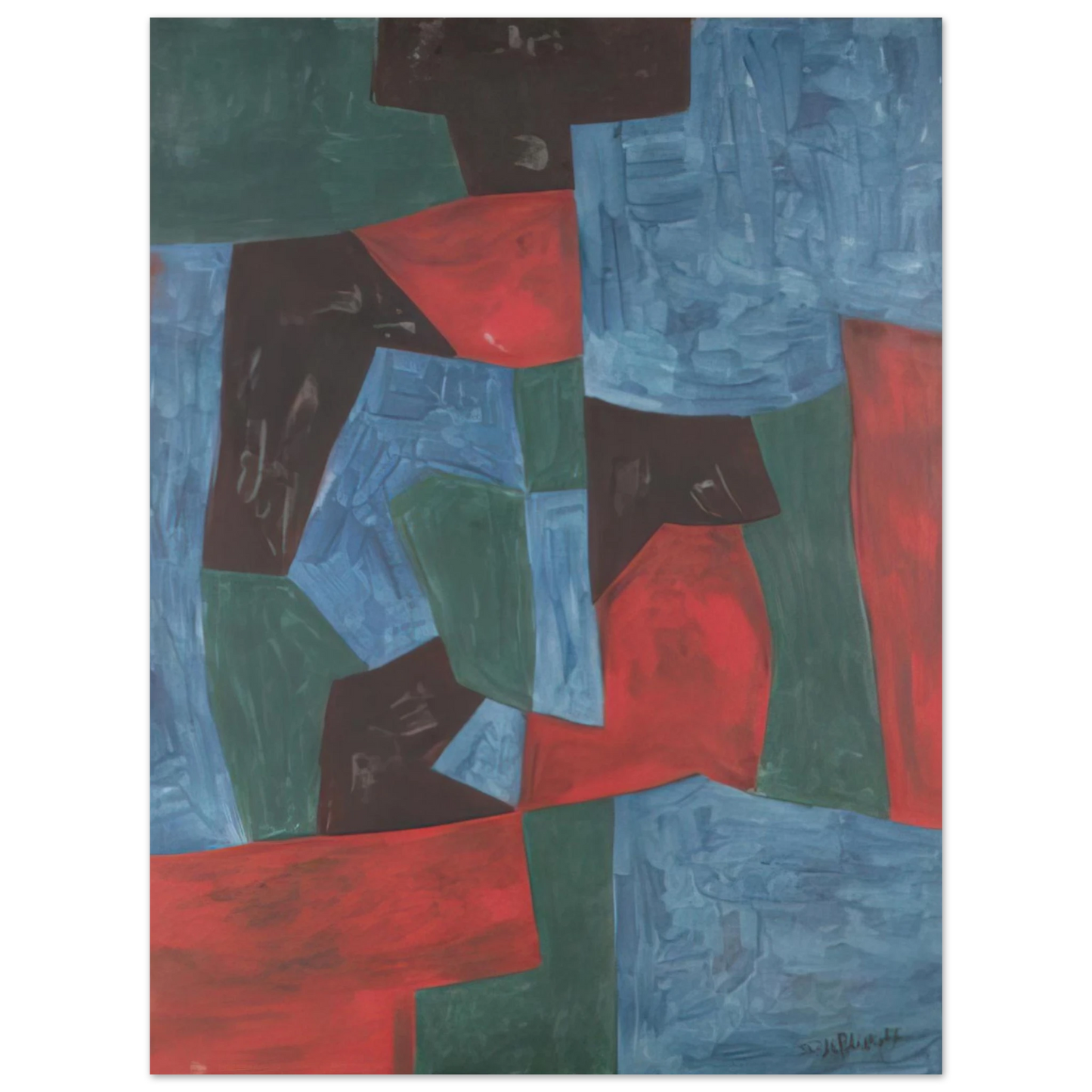 Serge Poliakoff - Composition abstraite - 1958 75x100 cm / 30x40inches Fine Art Poster