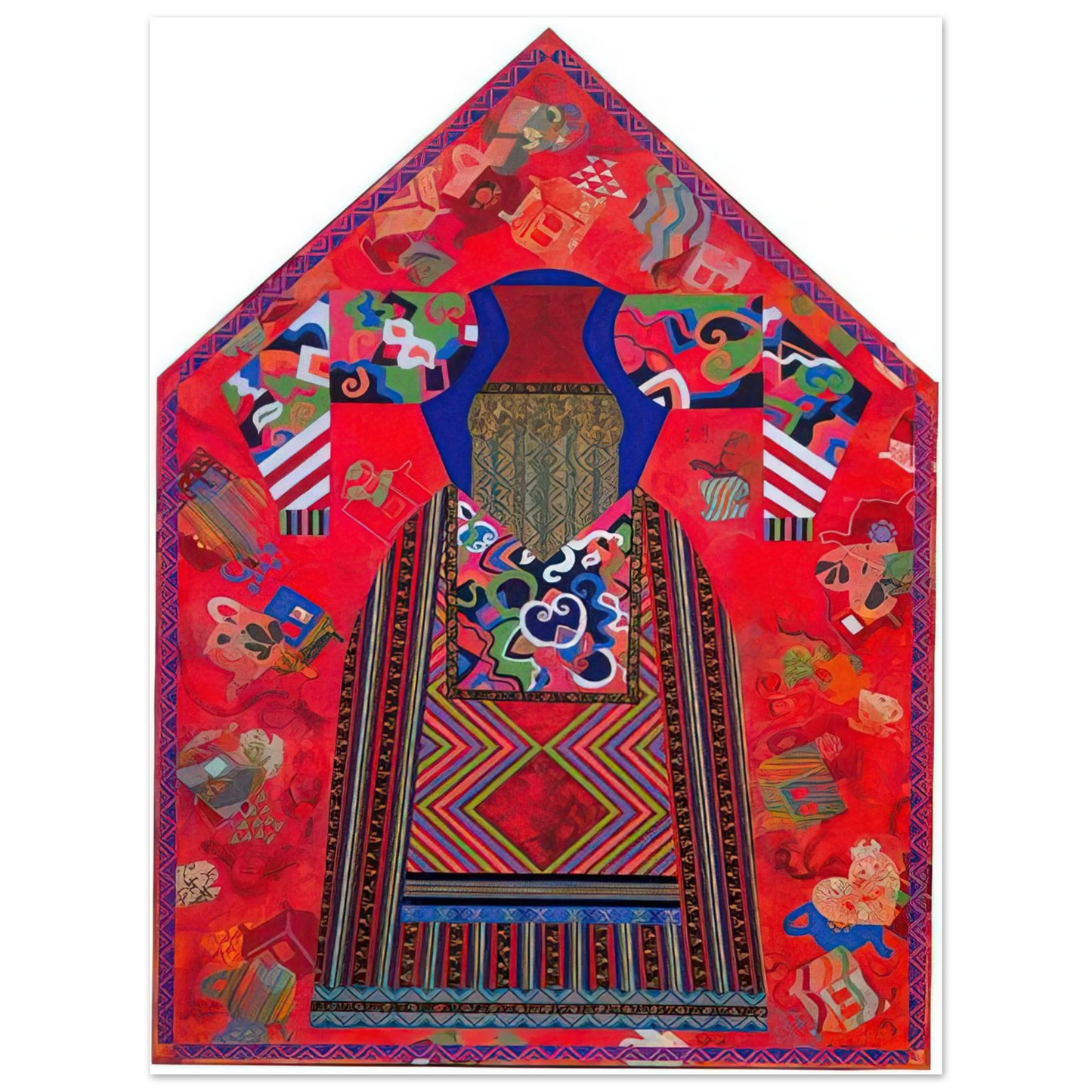 Miriam Schapiro - The Poet - Feminist Art, PD Pattern and Decoration 75x100 cm / 30x40inches Fine Art Poster