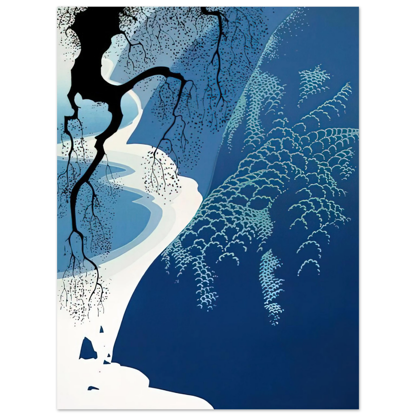 Eyvind Earle - Big Sur and Branch 75x100 cm / 30x40inches Fine Art Poster