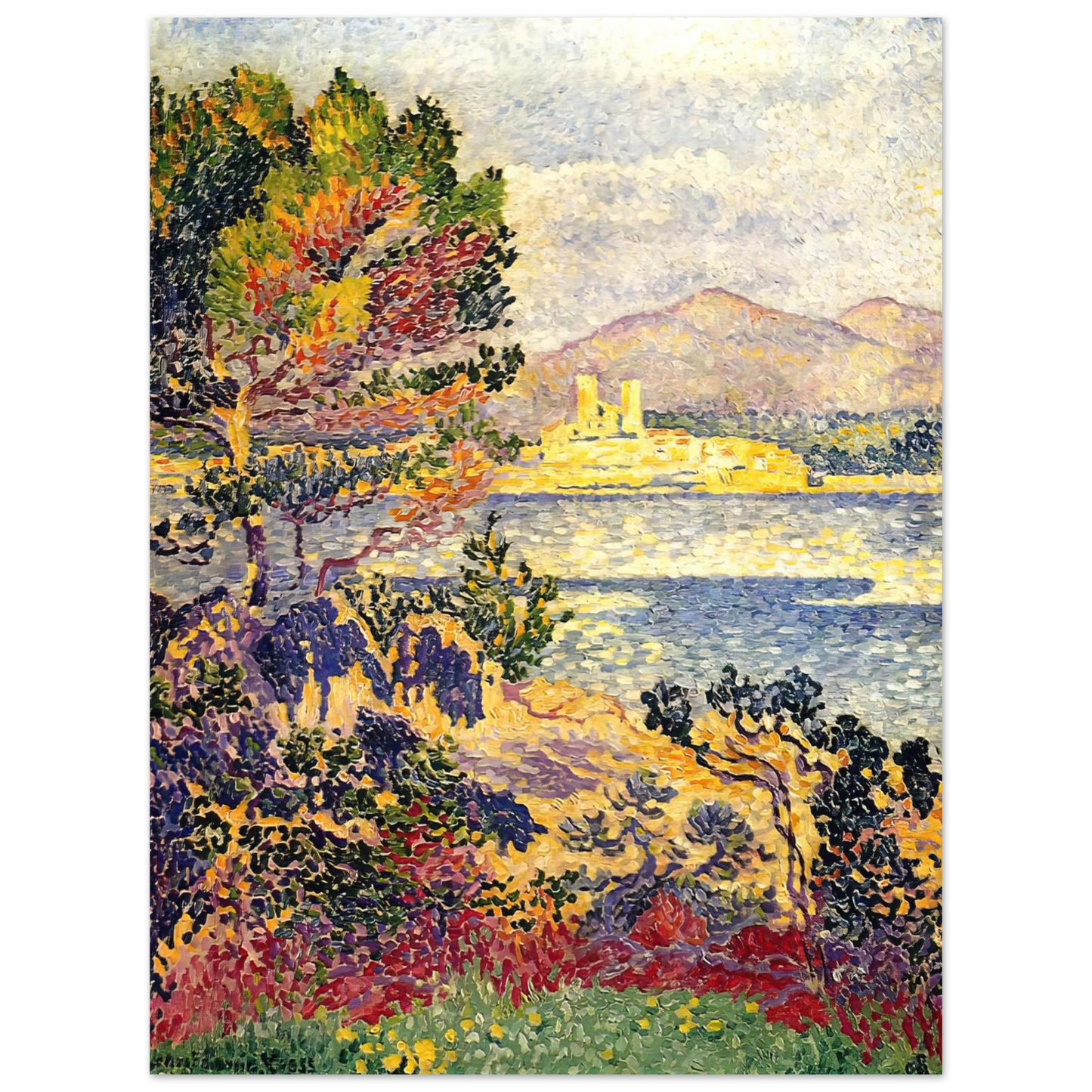 Henri-Edmond Cross - Antibes, Morning 75x100 cm / 30x40inches Fine Art Poster