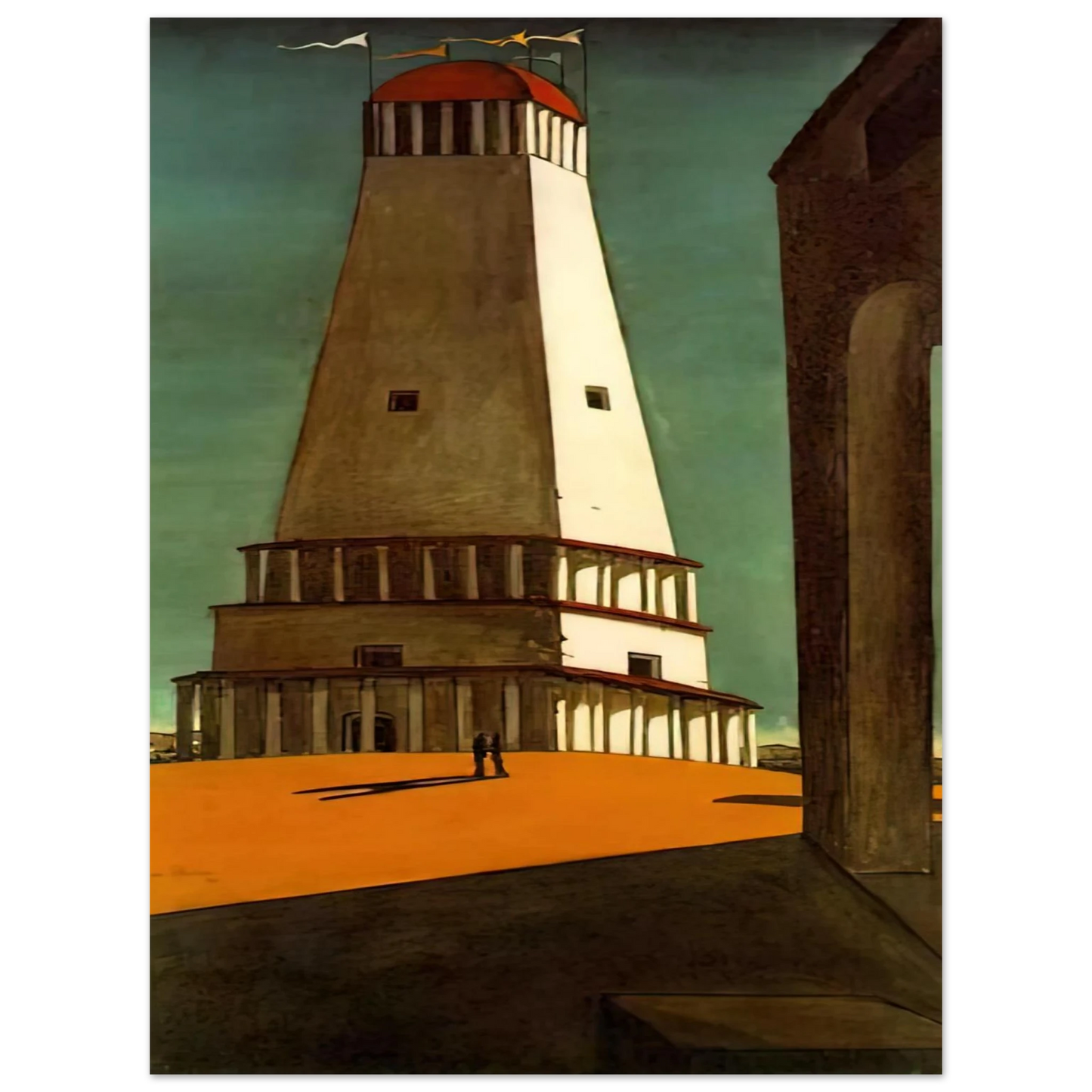 Giorgio de Chirico - THE NOSTALGIA OF THE INFINITE 1913 75x100 cm / 30x40inches Fine Art Poster