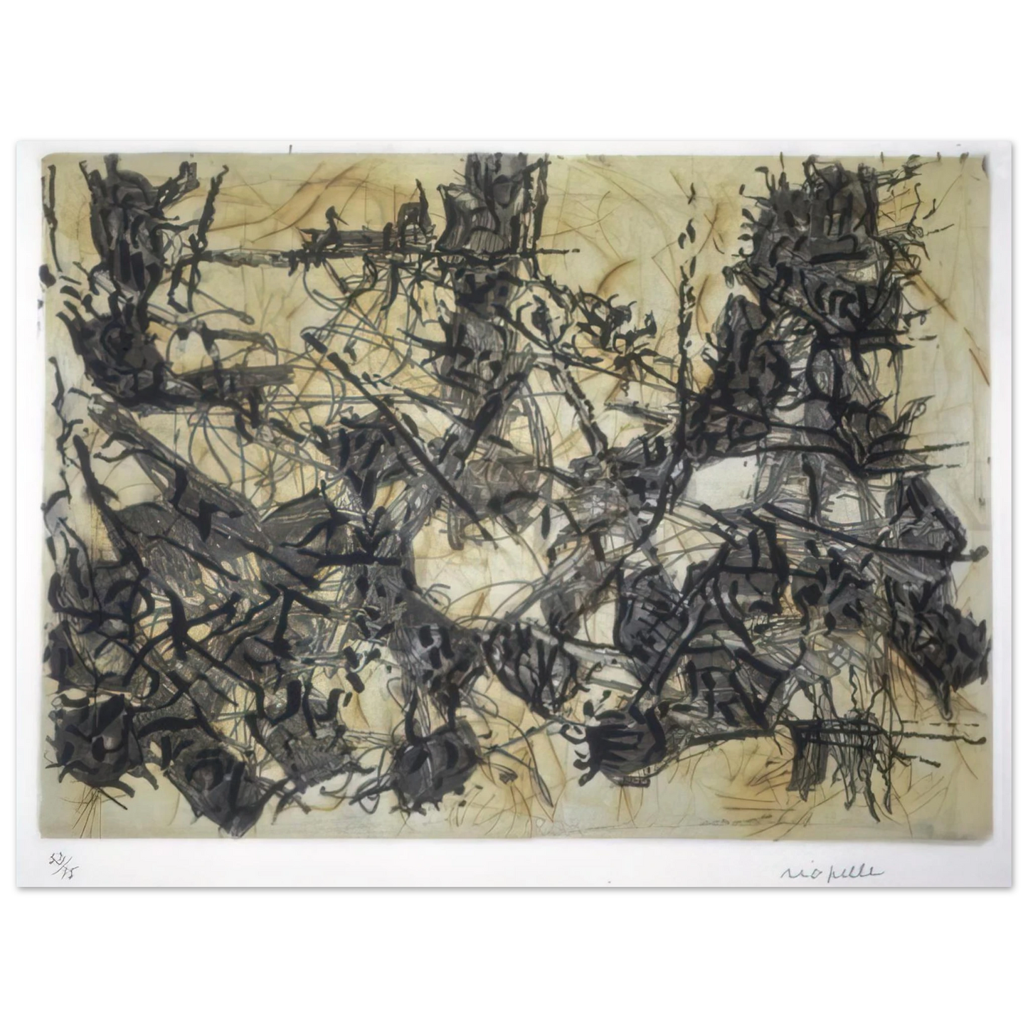 Jean-Paul Riopelle - Constructions chimériques 75x100 cm / 30x40inches Fine Art Poster