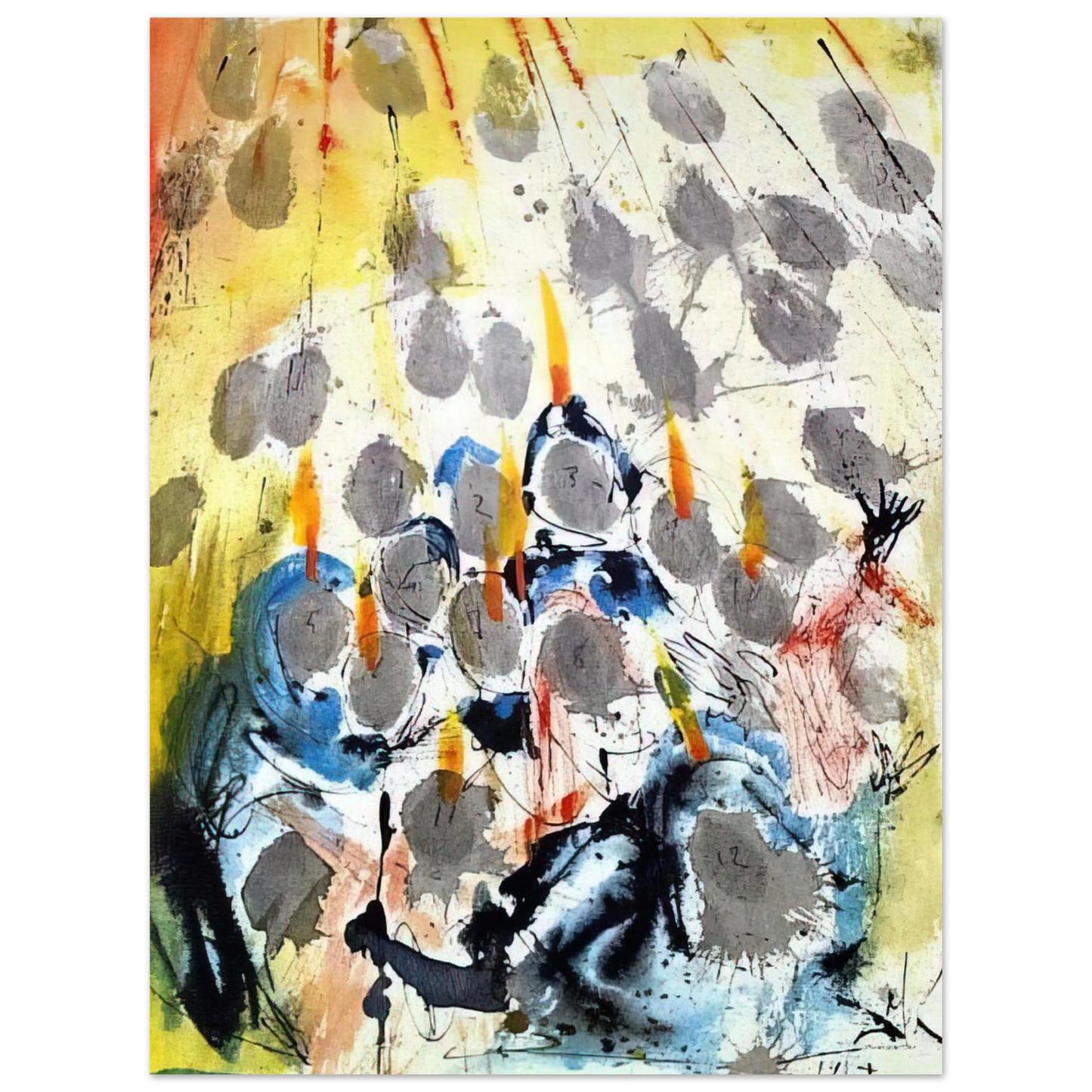 Salvador Dali - APPARUERUNT ILLIS DISPERTITAE LINGUAE ACTS 1 14 1967 75x100 cm / 30x40inches Fine Art Poster