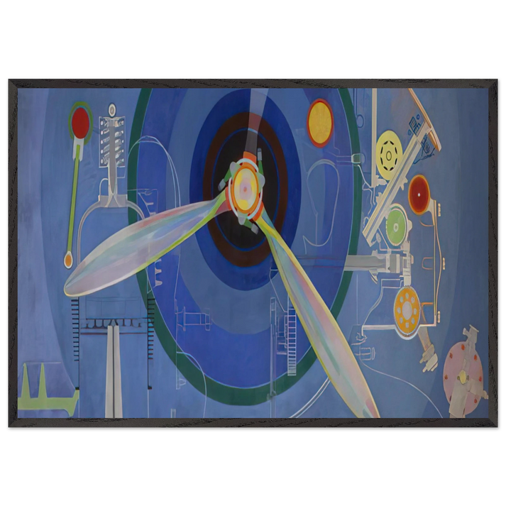 HELICE DECORATION POUR LE PALAIS DE L AIR EXPOSITION INTERNATIONALE DES ARTS ET DES TECHNIQUES DANS 1937 - Sonia Delaunay 70x100 cm / 28x40 inches Framed Art Print – Black Wooden Frame