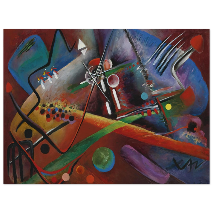 Rudolf Bauer - CON ROSO 1918 75x100 cm / 30x40inches Fine Art Poster