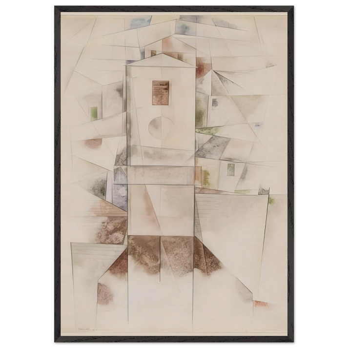 White Architecture - 1917 - Charles Demuth 70x100 cm / 28x40 inches Framed Art Print – Black Wooden Frame