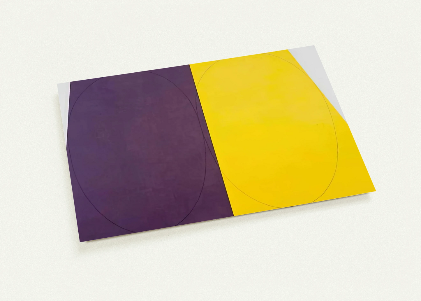 PLANE FIGURE SERIES D DOUBLE PANEL 1993 By Robert Mangold Pack of 10 Post Cards | Robert Mangold Post Cards | A6 (10.5 x 14.8 cm) - 4.1 x 5.8 inches
