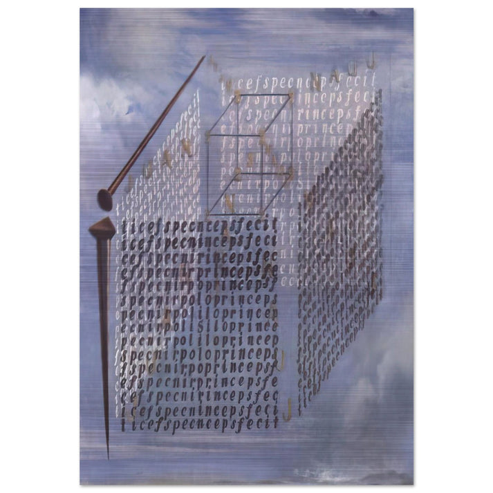 A PROPOS OF THE TREATISE ON CUBIC FORM BY JUAN DE HERRERA - Salvador Dali Brushed Aluminum Print - 70x100 cm / 28x40 inches | Salvador Dali Aluminum Print | Salvador Dali Prints