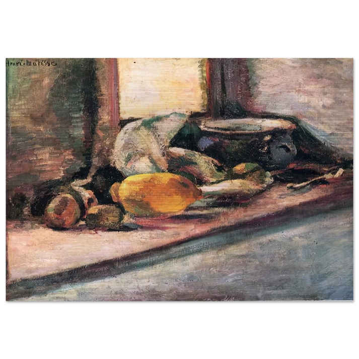 BLUE POT AND LEMON 1897 - Henri Matisse Brushed Aluminum Print - 70x100 cm / 28x40 inches | Henri Matisse Aluminum Print | Henri Matisse Prints