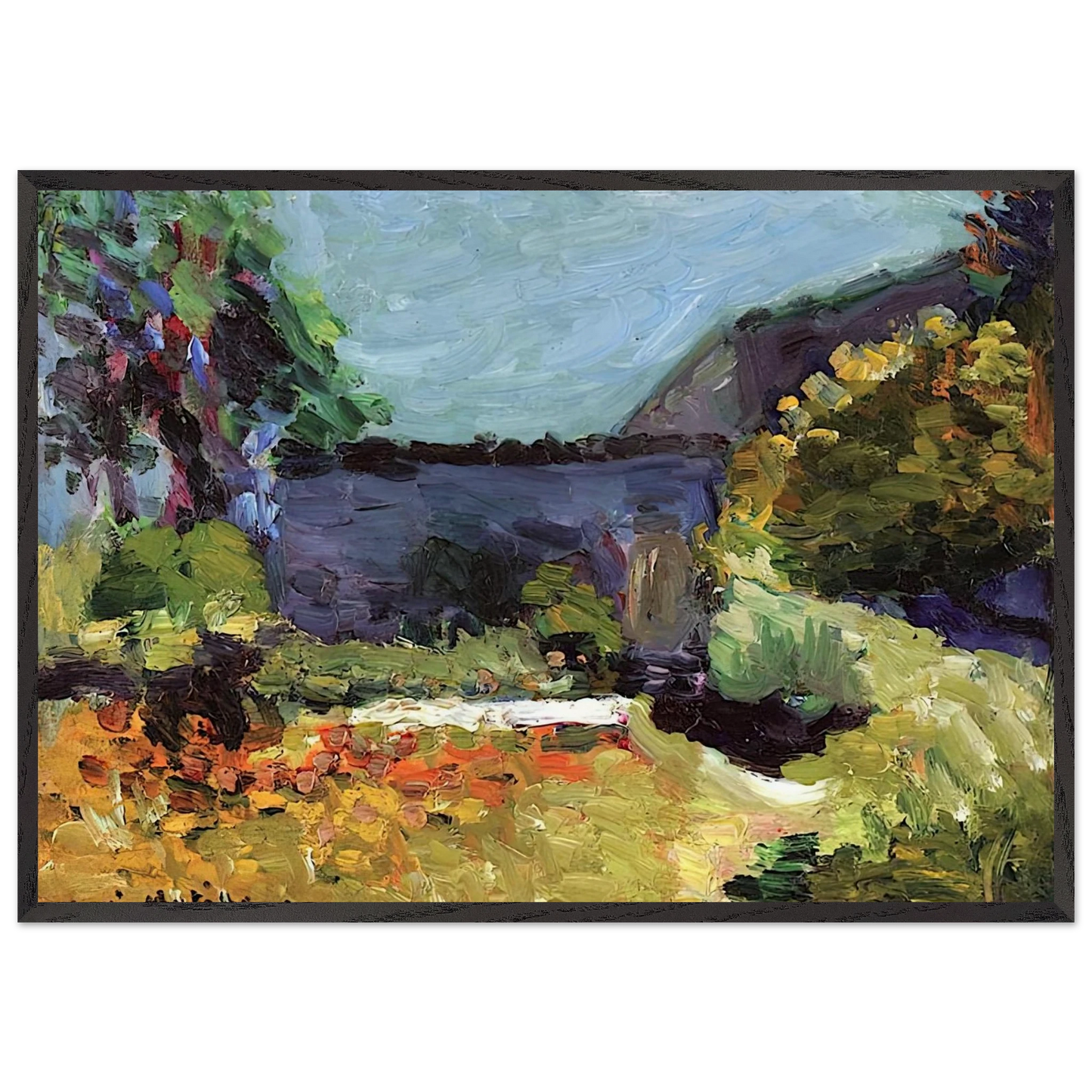 LANDSCAPE 1898 - Henri Matisse 70x100 cm / 28x40 inches Framed Art Print – Black Wooden Frame