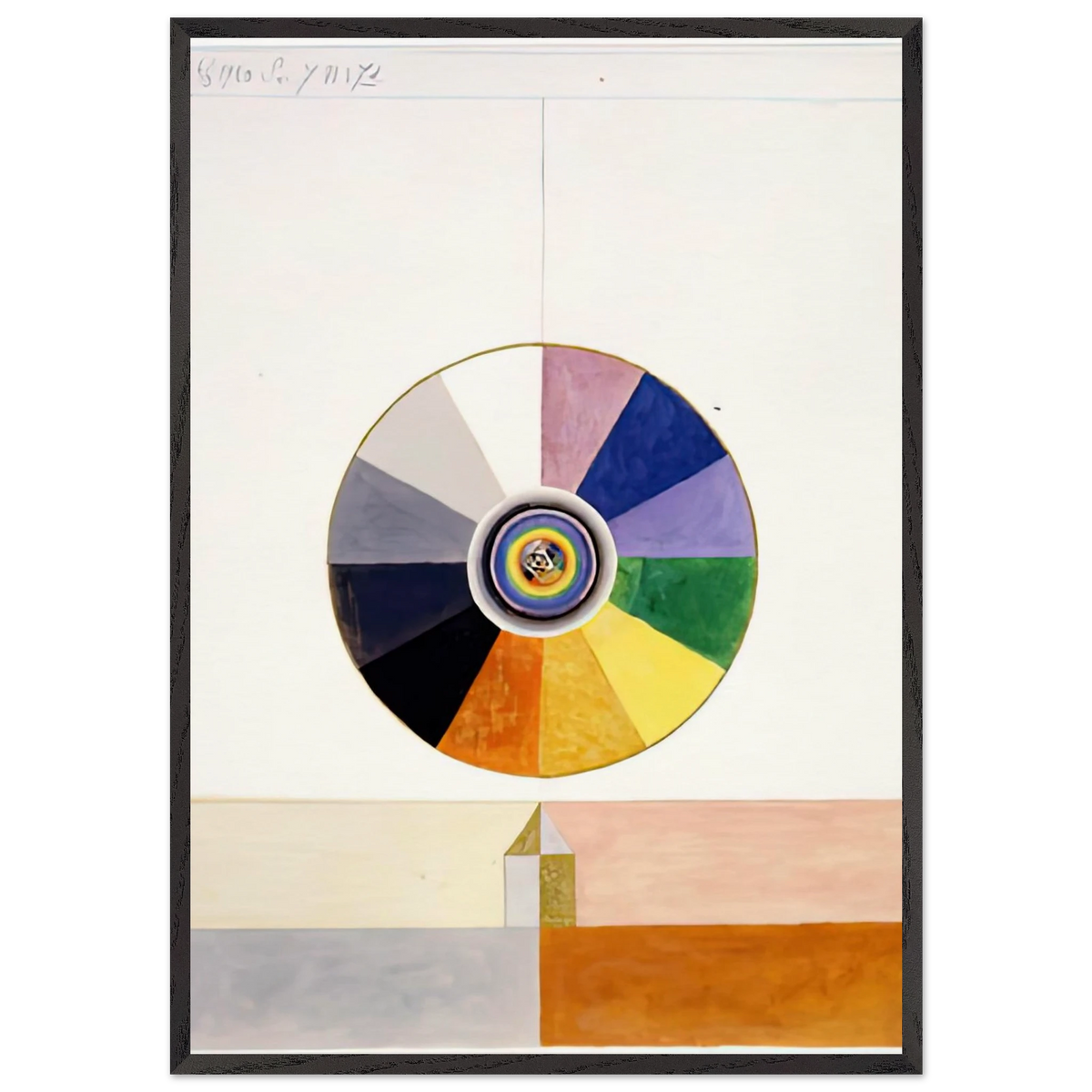 SERIES VII NO 7D 1920 - Hilma af Klint 70x100 cm / 28x40 inches Framed Art Print – Black Wooden Frame