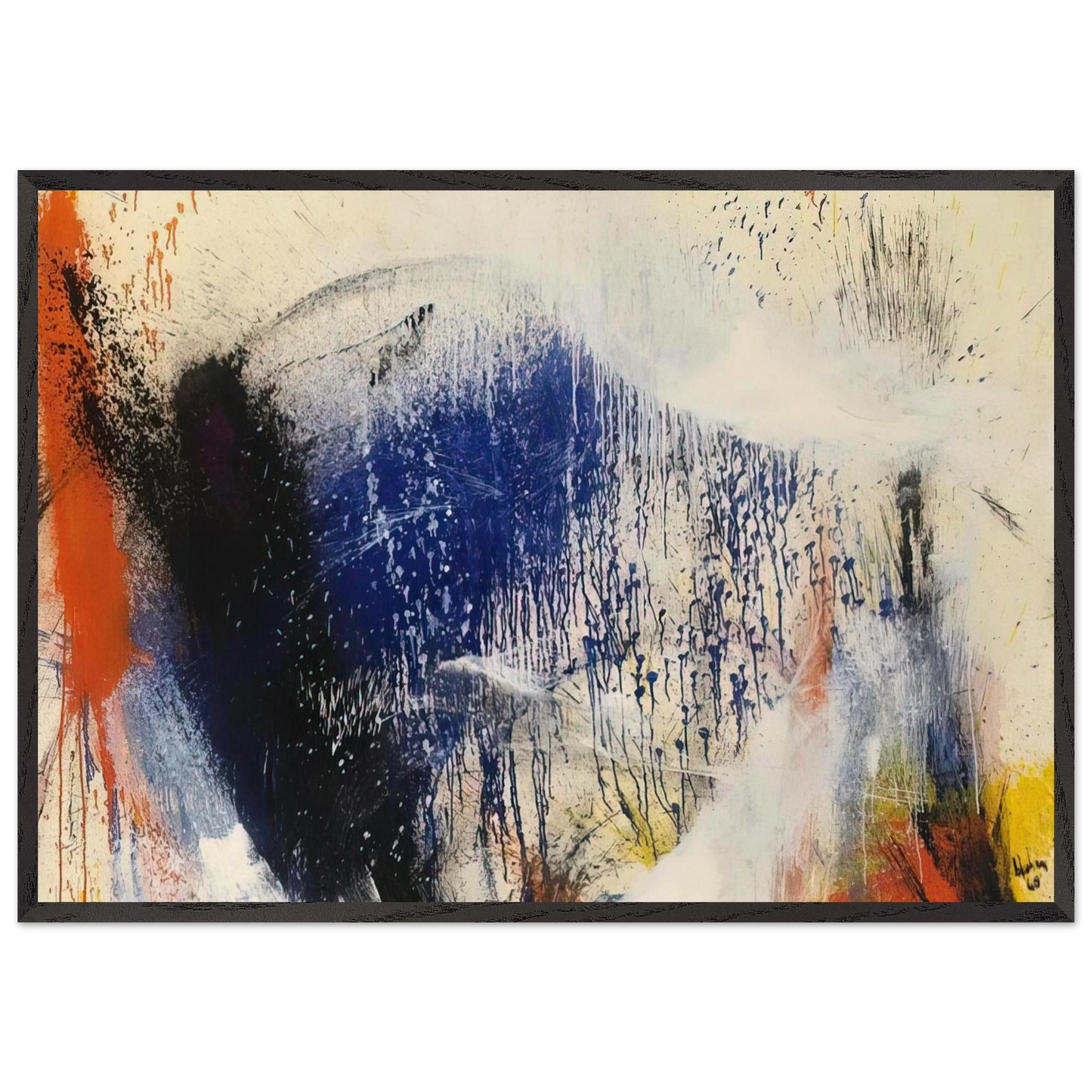 Untitled - 1960 N2 - Norman Bluhm 70x100 cm / 28x40 inches Framed Art Print – Black Wooden Frame