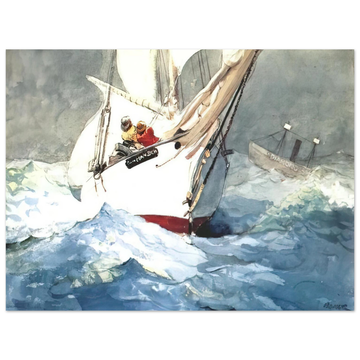 Winslow Homer - DIAMOND SHOAL 75x100 cm / 30x40inches Fine Art Poster