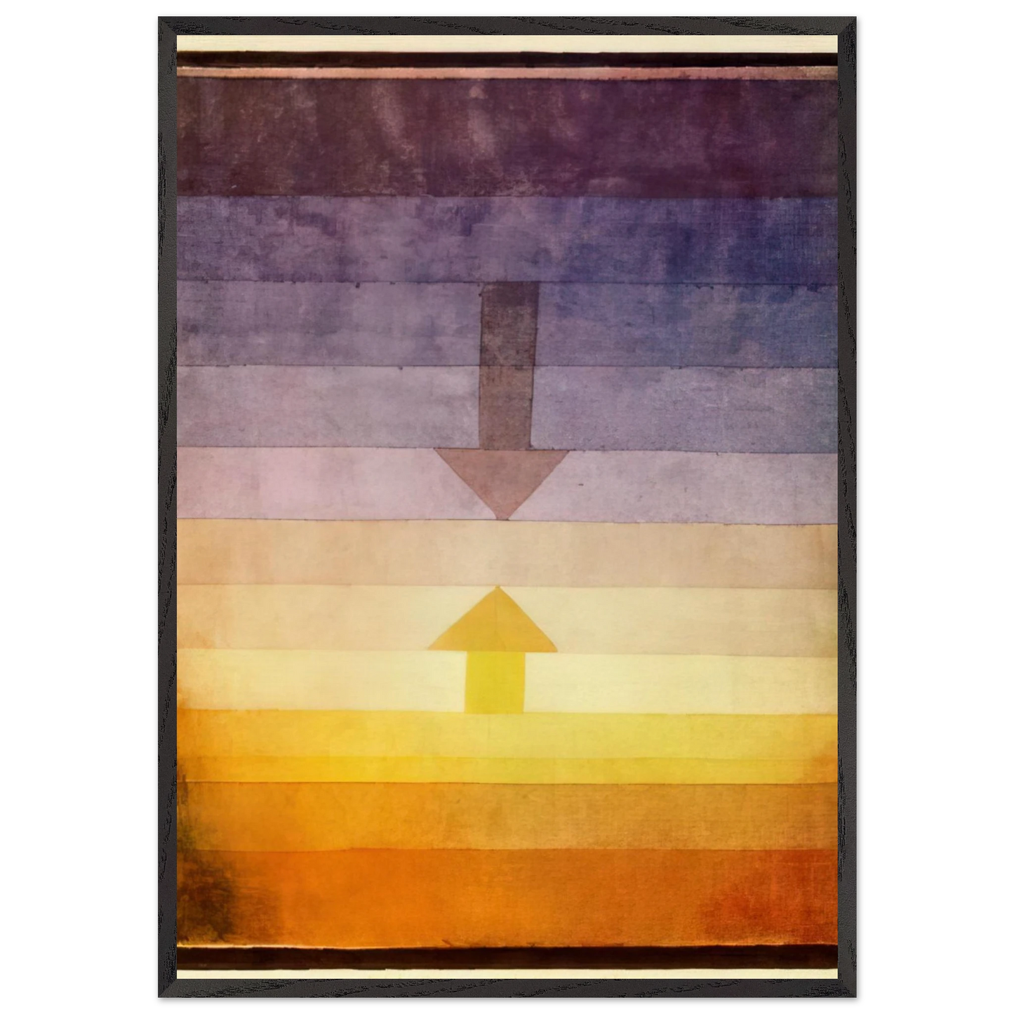 SEPARATION IN THE EVENING 1922 - Paul Klee 70x100 cm / 28x40 inches Framed Art Print – Black Wooden Frame