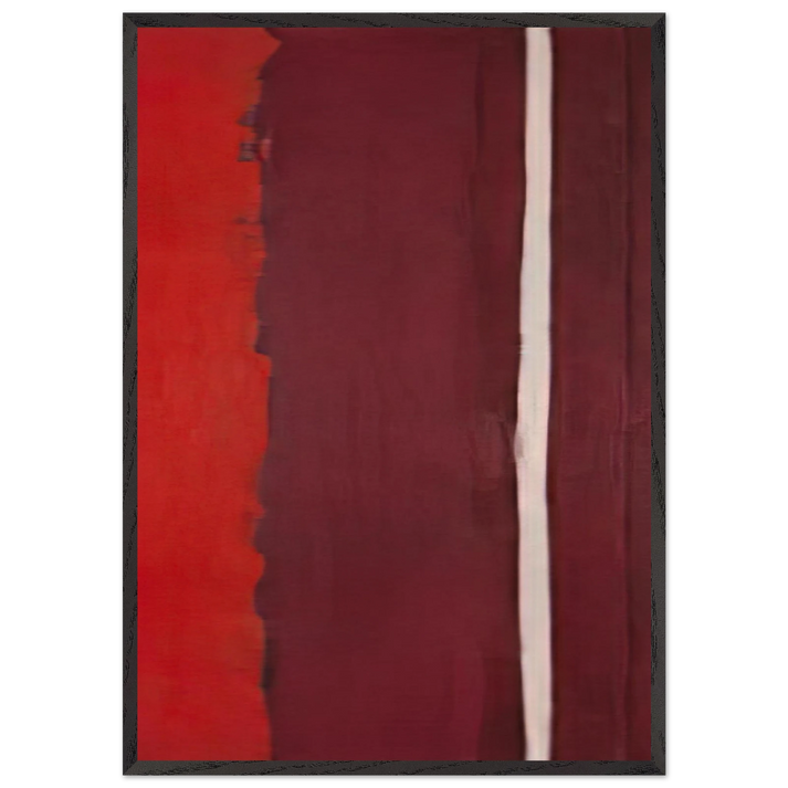 Untitled I - Barnett Newman 70x100 cm / 28x40 inches Framed Art Print – Black Wooden Frame