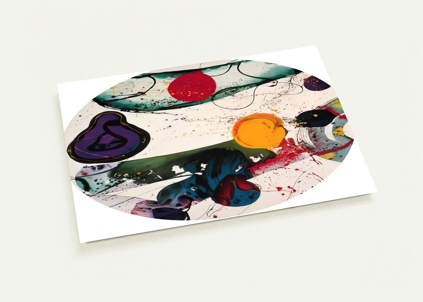 Lollipop SF88-250 By Sam Francis Pack of 10 Post Cards | Sam Francis Post Cards | A6 (10.5 x 14.8 cm) - 4.1 x 5.8 inches