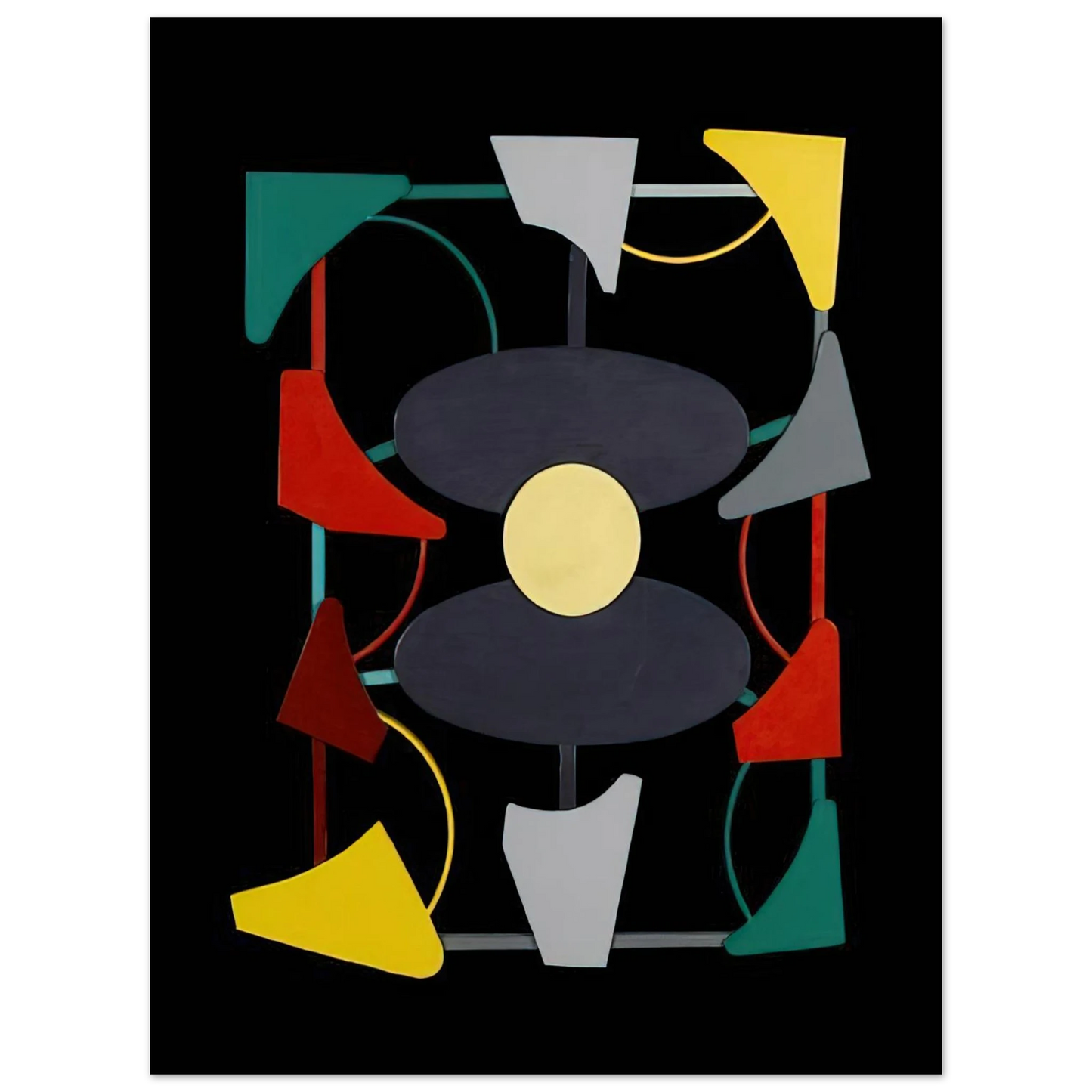 Gyula Kosice - Planos y color liberados - 1947 75x100 cm / 30x40inches Fine Art Poster