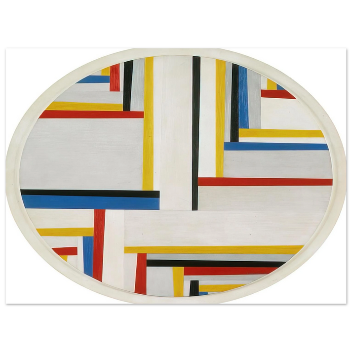 Fritz Glarner - Relational painting, Tondo #4 - 1946 75x100 cm / 30x40inches Fine Art Poster