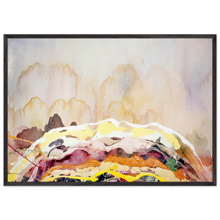 Danish Opera - 1969 - Ronnie Landfield 70x100 cm / 28x40 inches Framed Art Print – Black Wooden Frame