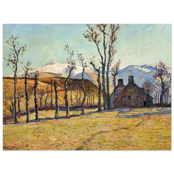 Armand Guillaumin - Cottages in a landscape 75x100 cm / 30x40inches Fine Art Poster