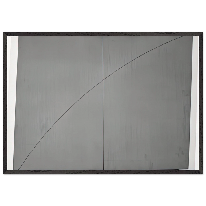 A CURVED LINE WITHIN TWO DISTORTED RECTANGLES 1978 - Robert Mangold 70x100 cm / 28x40 inches Framed Art Print – Black Wooden Frame