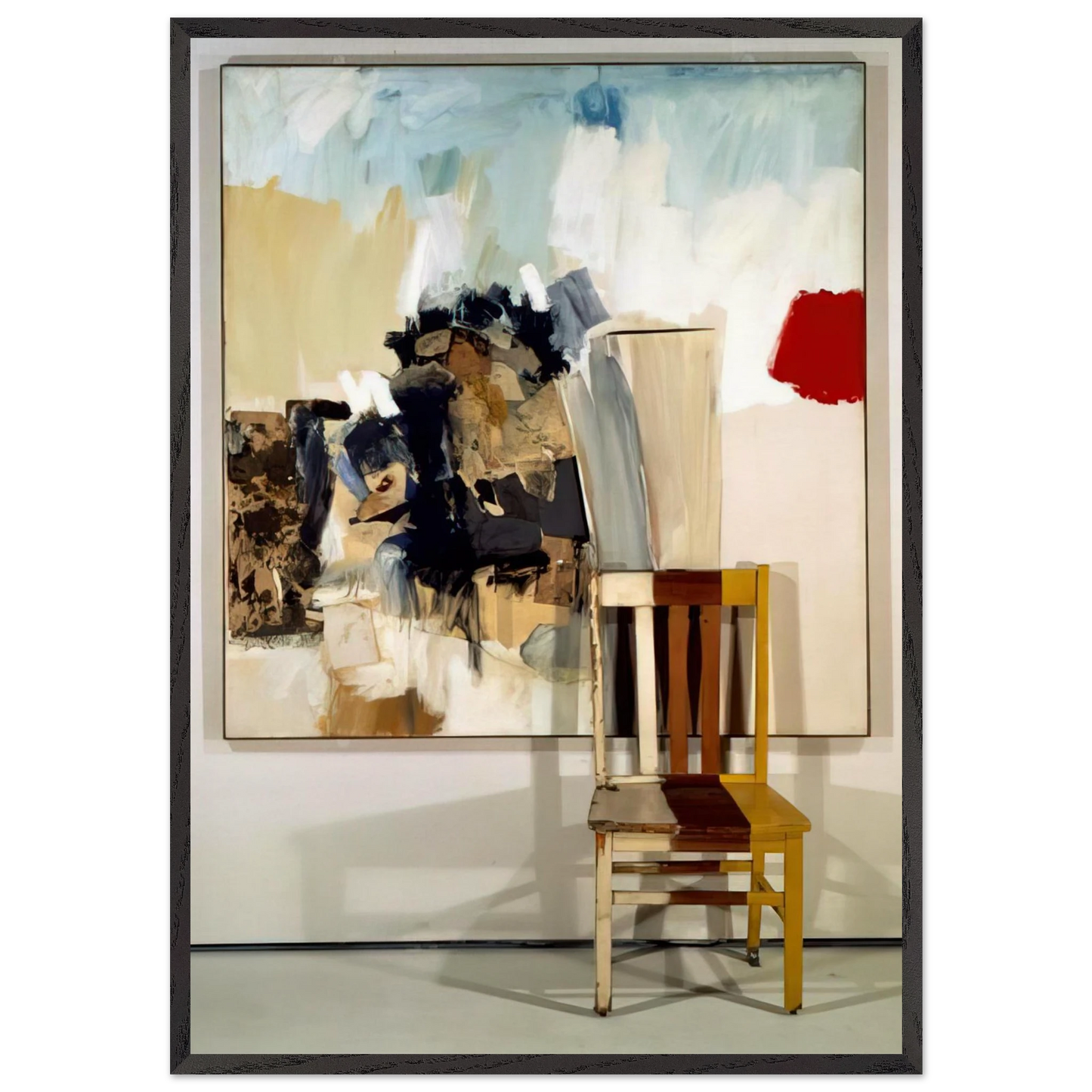 PILGRIM 1960 1 - Robert Rauschenberg 70x100 cm / 28x40 inches Framed Art Print – Black Wooden Frame