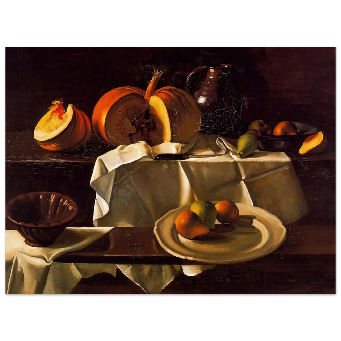 Andre Derain - THE STILL LIFE WITH PUMPKIN 1939 75x100 cm / 30x40inches Fine Art Poster