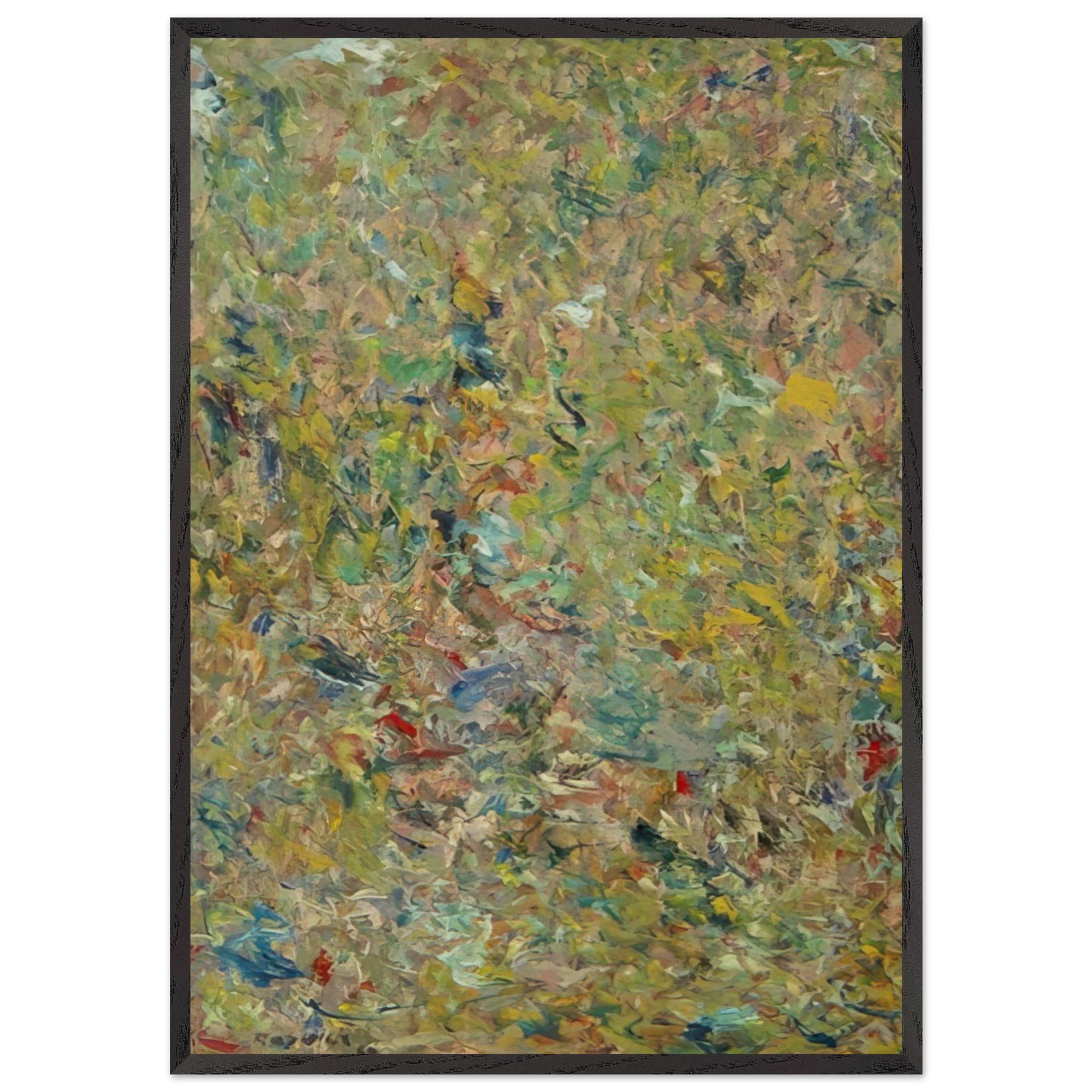 UNTITLED 1960 1 N2 - Milton Resnick 70x100 cm / 28x40 inches Framed Art Print – Black Wooden Frame