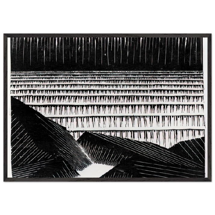 ESCHER 4 - MC Escher 70x100 cm / 28x40 inches Framed Art Print – Black Wooden Frame | Maurits Cornelis Escher Prints