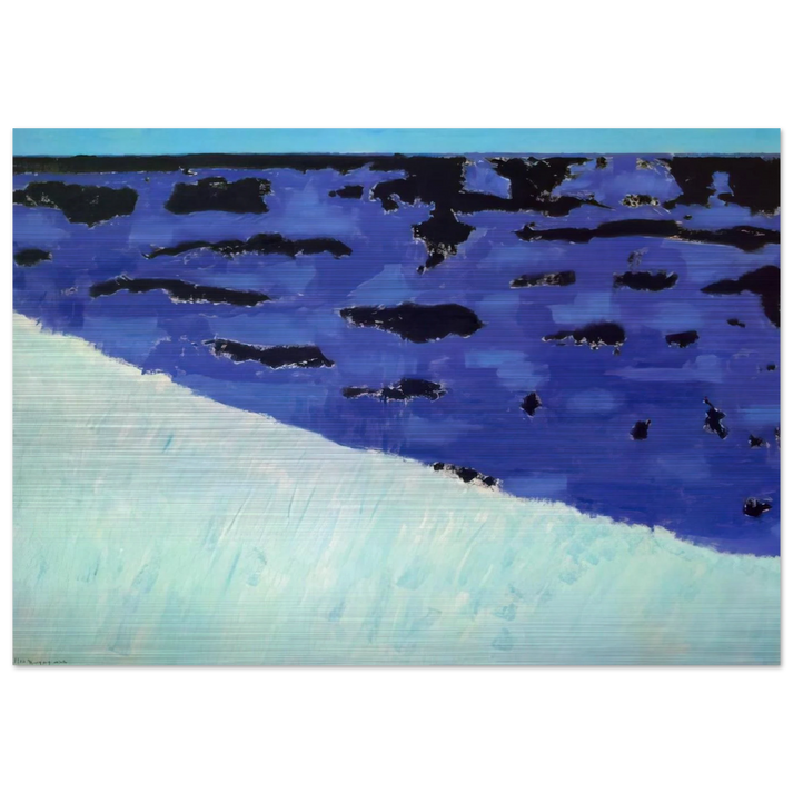 Sea Grasses and Blue Sea - 1958 - Milton Avery Brushed Aluminum Print - 70x100 cm / 28x40 inches | Milton Avery Aluminum Print | Milton Avery Prints