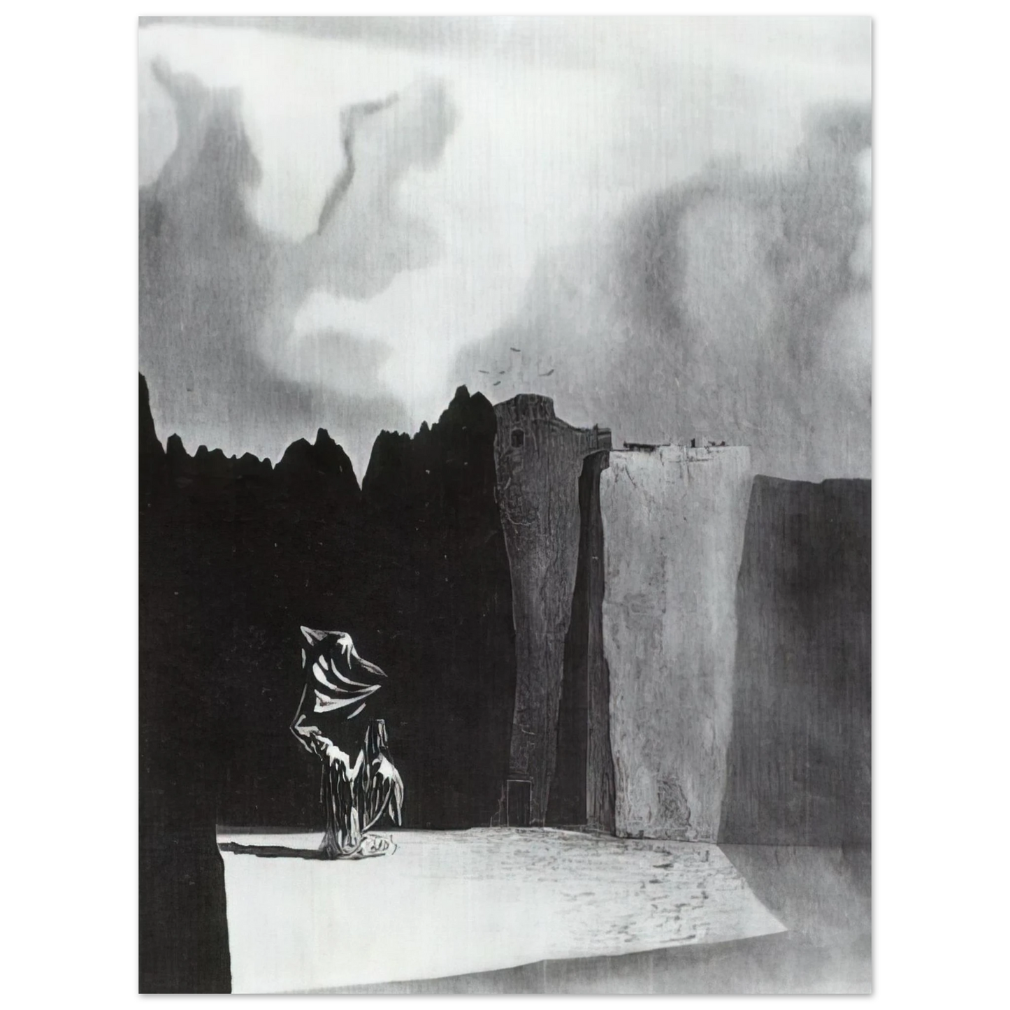 Salvador Dali - WEST SIDE OF THE ISLE OF THE DEAD 75x100 cm / 30x40inches Fine Art Poster